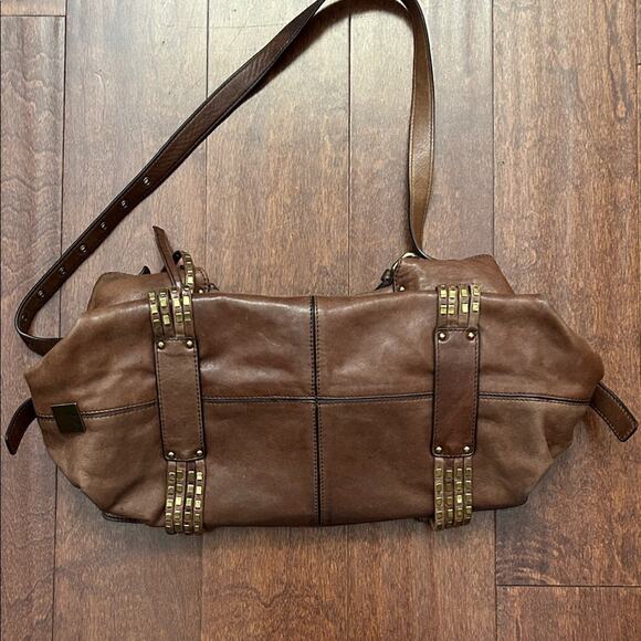Kooba Brown Leather Women's Bag with Brass Detailing, Butter Soft - Picture 9 of 16